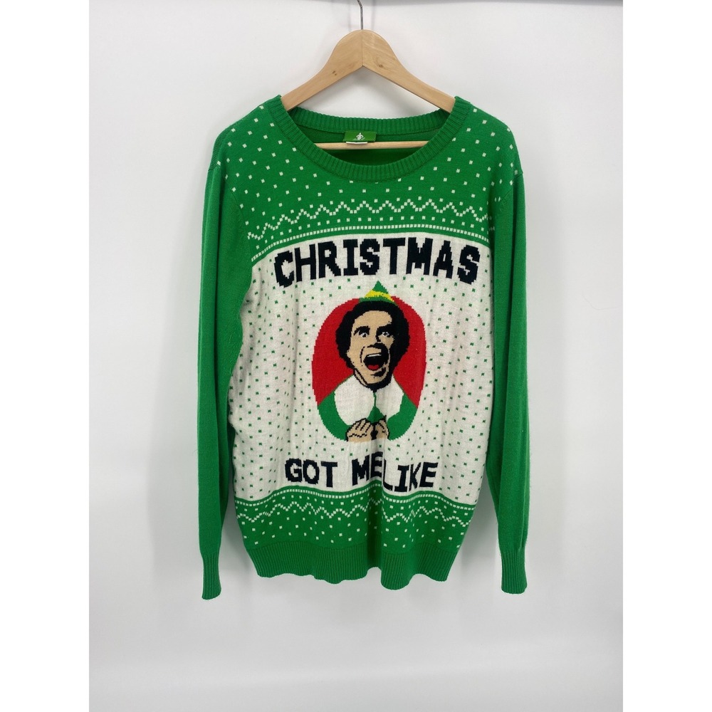 Ripple Junction Elf Sweater Mens Large Green Excellent Christmas Got Me Like